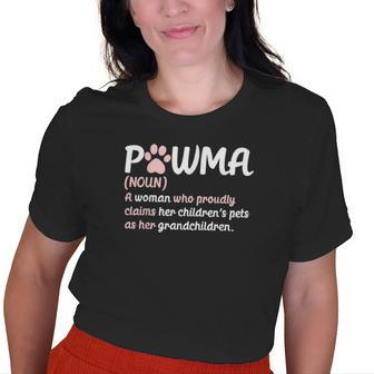 Pet Grandma Pawma Grandpet Lover Old Women T-shirt | Mazezy