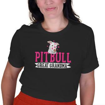 Pitbull Great Grandma Pit Bull Terrier Pibble Old Women T-shirt | Mazezy