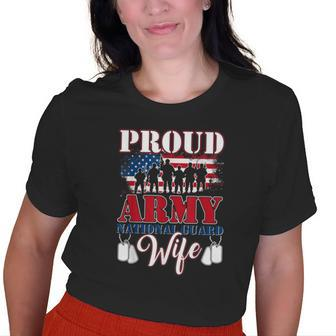 Proud Army National Guard Wife Us Military Old Women T-shirt | Mazezy