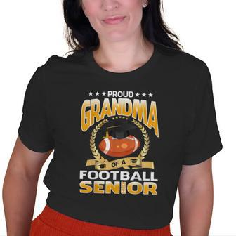 Proud Grandma Of A Football Senior 2023 Graduation Old Women T-shirt | Mazezy