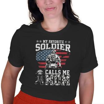 Proud Veteran Mothers My Favorite Soldier Calls Me Mom Daisy Old Women T-shirt | Mazezy