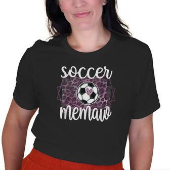 Soccer Memaw Grandma Memaw Of A Soccer Player Old Women T-shirt Graphic Print Casual Unisex Tee