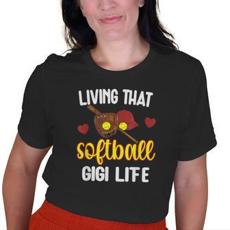 Softball Gigi Life Baseball Lover Softball Grandma Gigi Old Women T-shirt | Mazezy DE