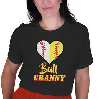 Softball Granny Baseball Grandma Grandmother Old Women T-shirt | Mazezy