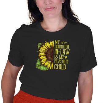 Sunflower My Daughterinlaw Is My Favorite Child Old Women T-shirt | Mazezy