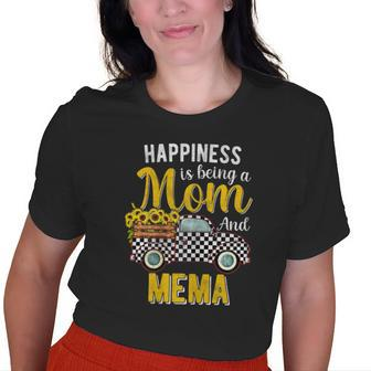 Sunflower Grandma Happiness Is Being A Mom And Mema Old Women T-shirt | Mazezy
