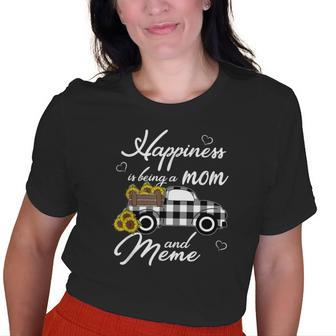 Sunflower Grandma Happiness Is Being A Mom And Meme Old Women T-shirt | Mazezy