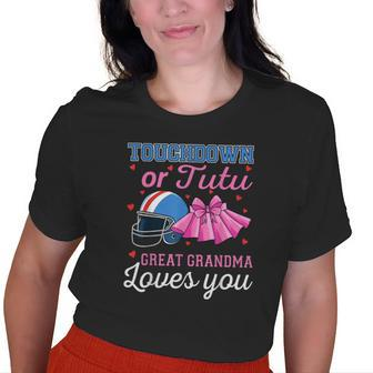 Touchdown Or Tutu Great Grandma Loves You Football Gender Old Women T-shirt | Mazezy