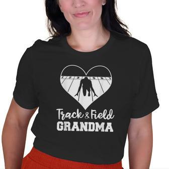 Track And Field Grandma Heart Athletic Old Women T-shirt | Mazezy