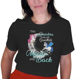 Unicorn This Grandma Love Her Grandkids To The Moon And Back Old Women T-shirt | Mazezy
