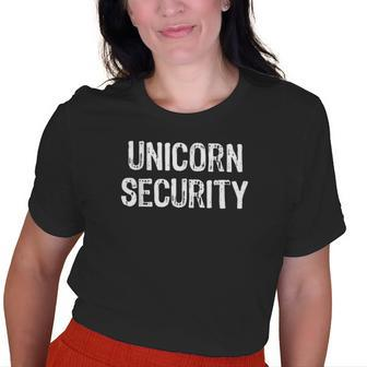 Unicorn Security Costume Halloween Mom Dad Party Lazy Easy Old Women T-shirt | Mazezy