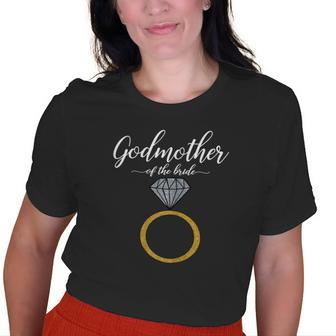 Wedding Shower Cute Party For Godmother Of The Bride Old Women T-shirt | Mazezy