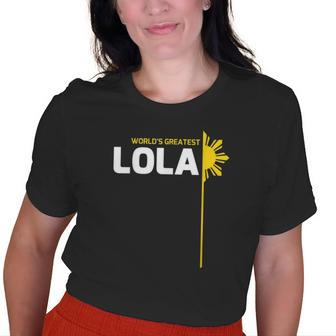 Worlds Greatest Lola Filipino Grandma Philippines Heritage Old Women T-shirt | Mazezy