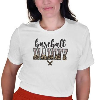 Baseball Nanny Grandma Baseball Players Nanny Old Women T-shirt | Mazezy