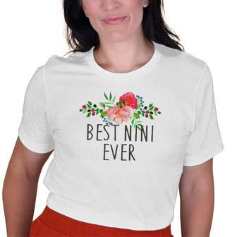 Best Nini Ever Grandma Old Women T-shirt | Mazezy
