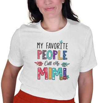 My Favorite People Call Me Mimi Floral Mom Old Women T-shirt | Mazezy
