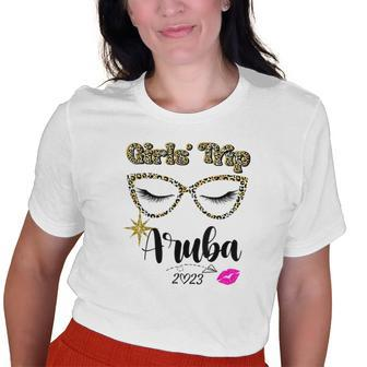 Girls Trip Aruba 2023 For Womens Weekend Birthday Squad Old Women T-shirt | Mazezy