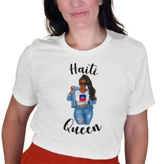 Haiti Queen Caribbean Pride Proud Women Womans Haitian Girl Old Women T-shirt | Mazezy