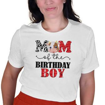 Mom Of The Birthday For Boy Cow Farm 1St Birthday Cow Mommy Old Women T-shirt | Mazezy