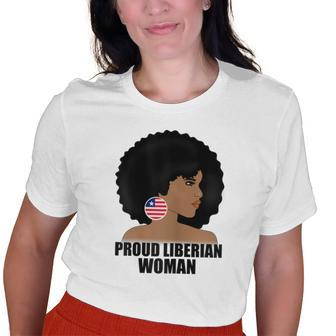 Proud Liberian Woman Mothers Liberia Flag Old Women T-shirt | Mazezy