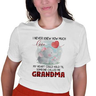 Someone Called Me Grandma Elephant Family Old Women T-shirt | Mazezy