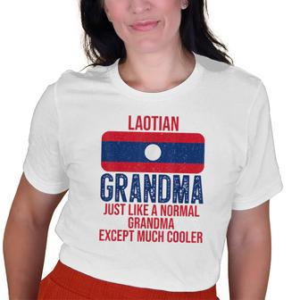 Vintage Laotian Grandma Laos Flag For Old Women T-shirt | Mazezy