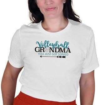 Volleyball Grandma Apparel Cute Volleyball Nana Old Women T-shirt | Mazezy