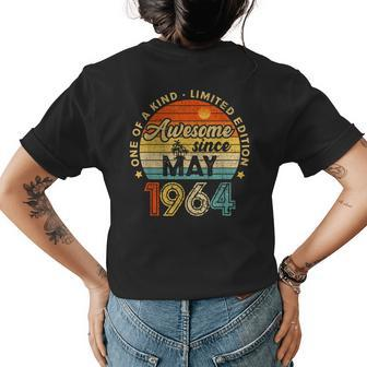 59 Years Old Gifts Awesome Since May 1964 59Th Birthday Womens Back Print T-shirt - Seseable