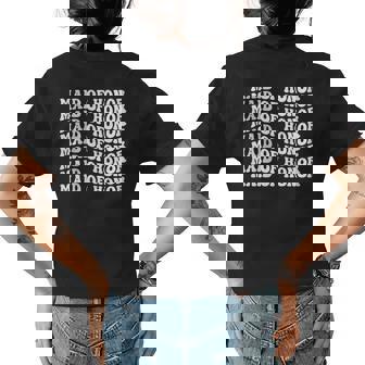 70S Style Maid Of Honor Wedding And Bachelorette Party Women's T-shirt Back Print | Mazezy