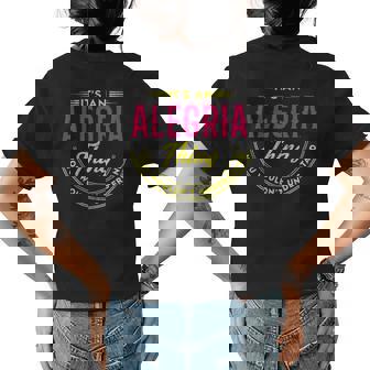 Alegria Shirt Personalized Name Gifts With Name Alegria Womens Back Print T-shirt - Seseable