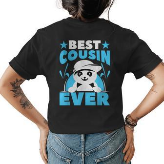 Best Cousin Ever Panda Womens Back Print T-shirt - Seseable
