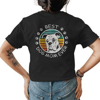 Best Dog Mom Ever Boxer Mom Vintage Mothers Day Gifts Womens Back Print T-shirt - Seseable