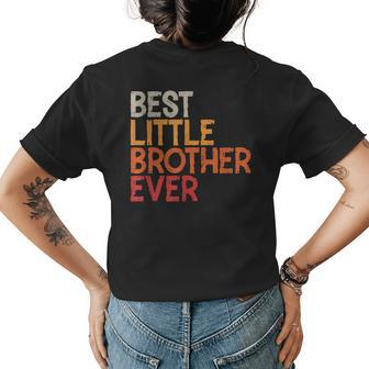 Best Little Brother Ever Sibling Vintage Little Brother Womens Back Print T-shirt - Seseable
