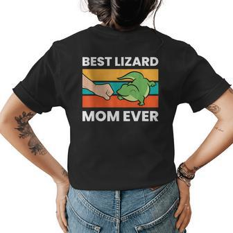 Best Lizard Mom Ever Pet Lizard Funny Lizard Mama Womens Back Print T-shirt - Seseable