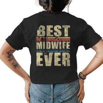 Best Midwife Ever Doula Midwifery Birth Worker Midwives Womens Back Print T-shirt - Seseable