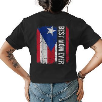 Best Puerto Rican Mom Ever Puerto Rico Flag Mothers Day Womens Back Print T-shirt - Seseable