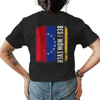 Best Venezuelan Mom Ever Venezuela Flag Mothers Day Gift Womens Back Print T-shirt - Seseable