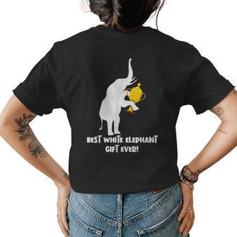 Best White Elephant Gift Ever Gag Exchange Gift Christmas Womens Back Print T-shirt - Seseable