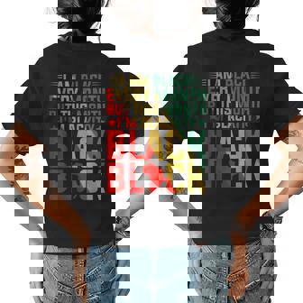 Black Every Month But This Month Im Blackity Junenth Womens Back Print T-shirt | Mazezy