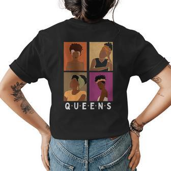 Black Queens Unapologetically Dope African American Women's T-shirt Back Print | Mazezy