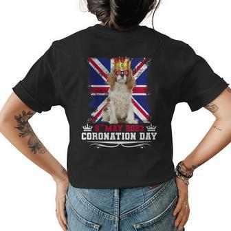 Cavalier King Charles Women Dog Lover Coronation Day Womens Back Print T-shirt | Mazezy