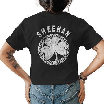 Celtic Theme Sheehan Irish Family Name Womens Back Print T-shirt - Seseable