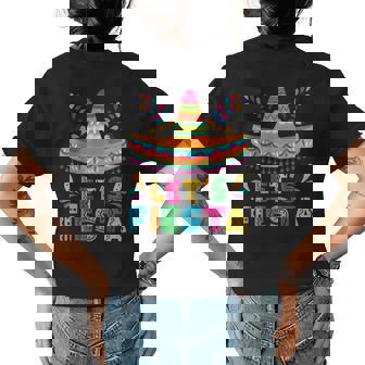 Cinco De Mayo Lets Fiesta Mexican Party Cinco De Mayo Party Women's Crewneck Short Sleeve Back Print T-shirt - Thegiftio