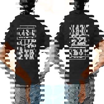 Class Of 2023 Senior High School Graduation Party Costume Womens Back Print T-shirt - Seseable