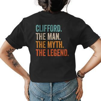 Clifford The Man The Myth The Legend First Name Clifford Gift For Mens Womens Back Print T-shirt - Seseable