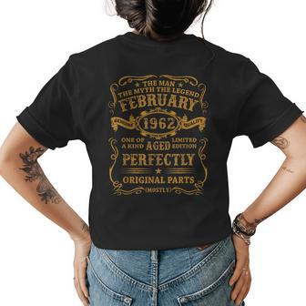 February 1962 The Man Myth Legend 60 Year Old Birthday Gifts Gift For Mens Womens Back Print T-shirt - Seseable