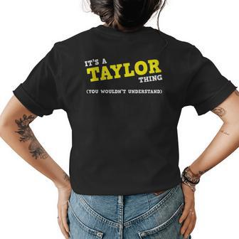 Funny Taylor Matching Group Family Name Gifts Womens Back Print T-shirt - Seseable