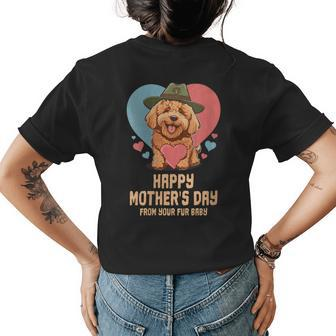 Happy Mothers Day From Your Fur Baby Goldendoodle Dog Mom Gift For Womens Women's Crewneck Short Sleeve Back Print T-shirt - Thegiftio UK