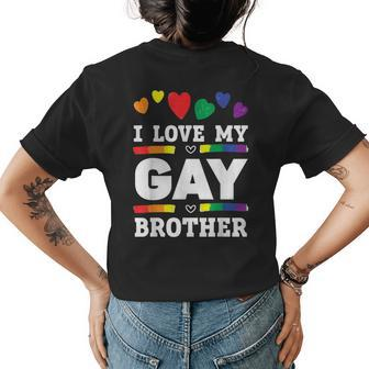I Love My Gay Brother Best Bro Ever Brotherhood Gift For Mens Womens Back Print T-shirt - Seseable