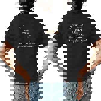Its A Reba Thing You Wouldnt Understand | Name Gift Womens Back Print T-shirt - Seseable